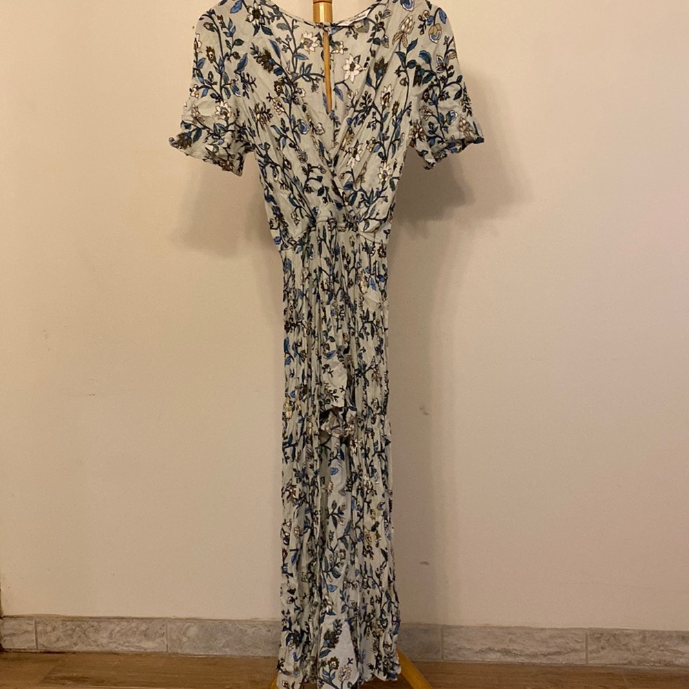 Maxi dress with romper shorts under